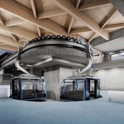 Matterhorn Glacier Ride ll  | © Copyright © 2022 Zermatt Bergbahnen AG Visualisierung Talstation | © Copyright © 2022 Zermatt Bergbahnen AG